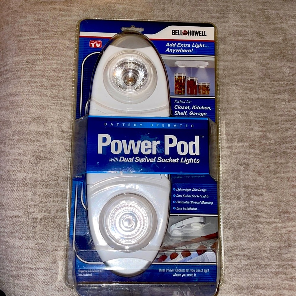 Power Pod, Battery Operated, Add Extra Light Anywhere-NWT